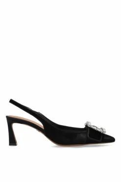 Dolce & Gabbana CZARNY Aksamitne buty na obcasie