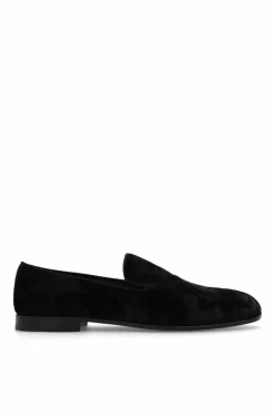 Dolce & Gabbana CZARNY Aksamitne mokasyny