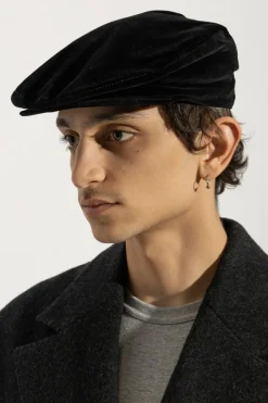 Dolce & Gabbana CZARNY Aksamitny kaszkiet