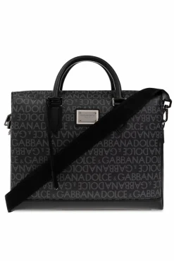 Dolce & Gabbana CZARNY Aktówka z monogramem
