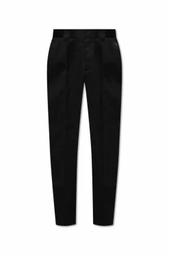Dolce & Gabbana CZARNY Bawełniane spodnie