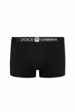 Dolce & Gabbana CZARNY Bawełniane bokserki