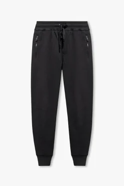 Dolce & Gabbana CZARNY Bawełniane spodnie dresowe