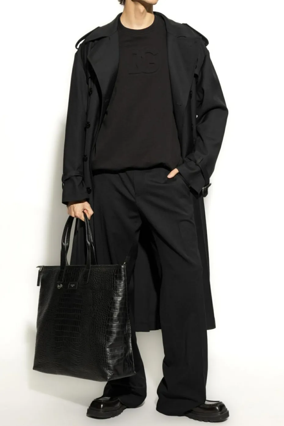 Dolce & Gabbana CZARNY Bluza z wypukłym logo