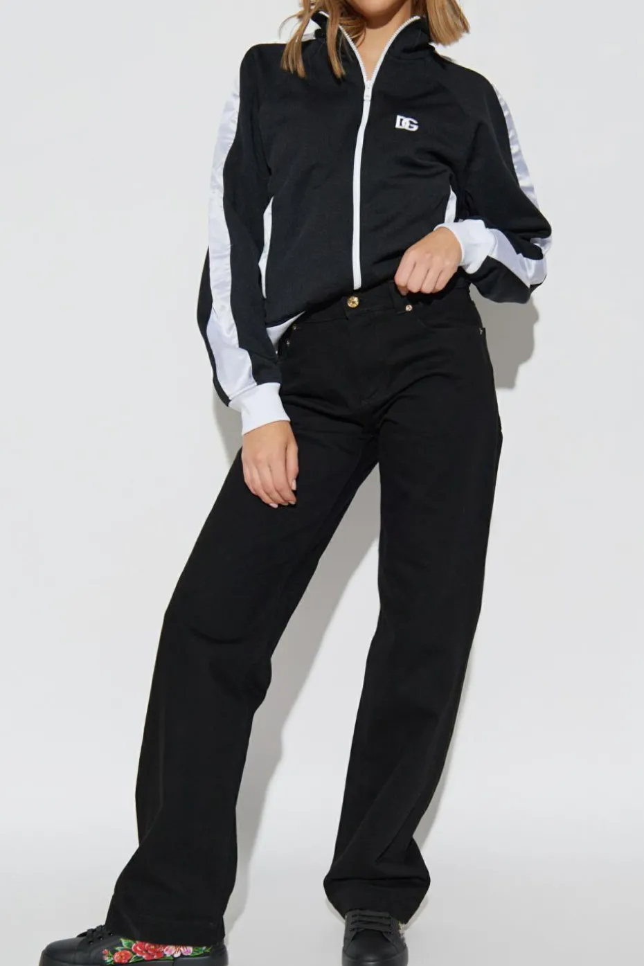 Dolce & Gabbana CZARNY Bluza ze stójką