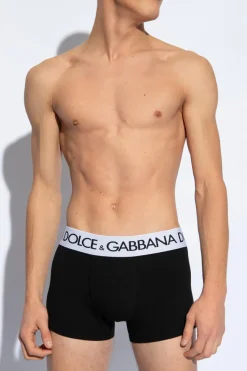 Dolce & Gabbana CZARNY Bokserki z logo