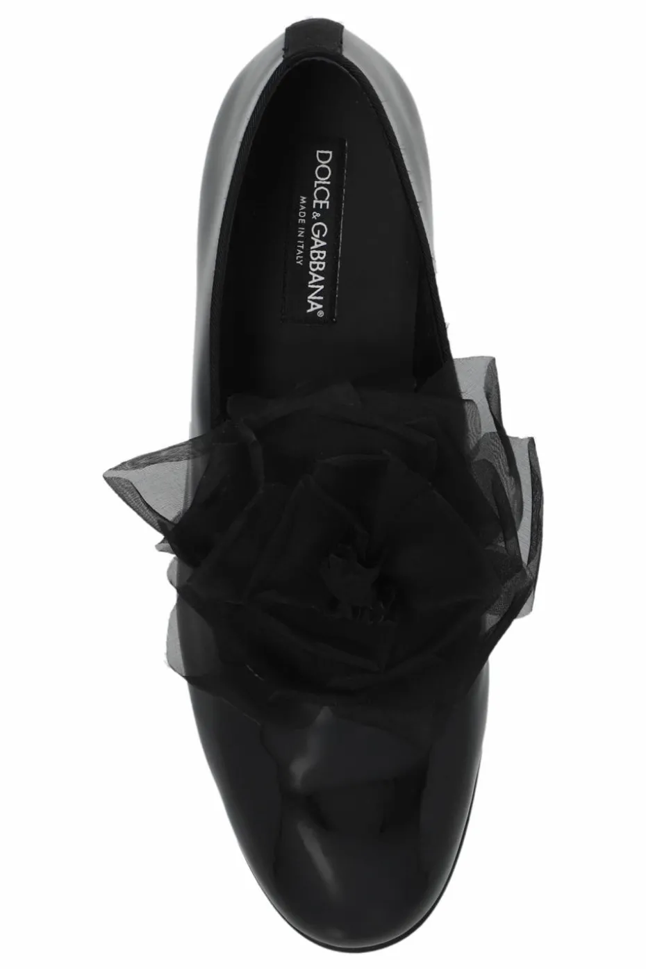 Dolce & Gabbana CZARNY Buty z tiulową aplikacją