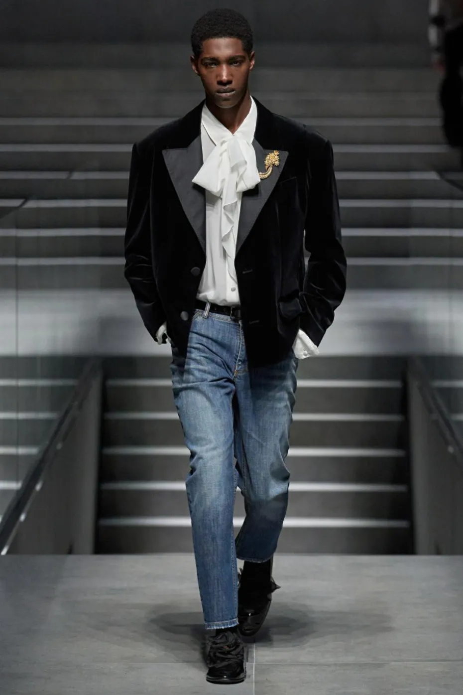 Dolce & Gabbana CZARNY Buty z tiulową aplikacją