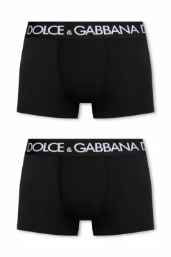 Dolce & Gabbana CZARNY Dwupak bokserek z logo