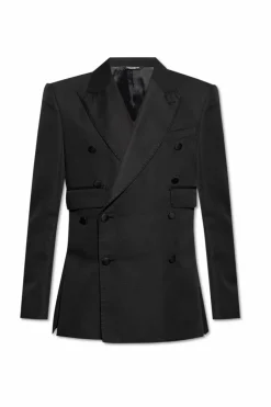Dolce & Gabbana CZARNY Dwurzędowa marynarka