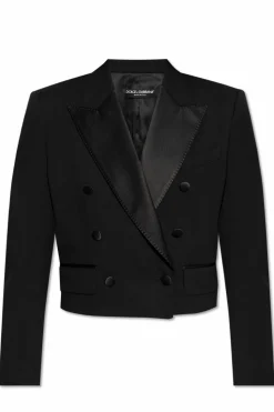 Dolce & Gabbana CZARNY Dwurzędowa marynarka