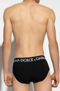 Dolce & Gabbana CZARNY Dwupak slipów z logo