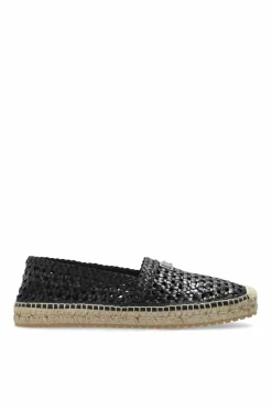 Dolce & Gabbana CZARNY Espadryle z aplikacją z logo