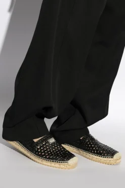Dolce & Gabbana CZARNY Espadryle z aplikacją z logo