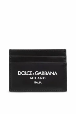 Dolce & Gabbana CZARNY Etui na karty z logo