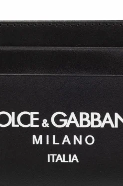 Dolce & Gabbana CZARNY Etui na karty z logo