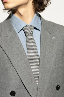 Dolce & Gabbana CZARNY jedwabny krawat