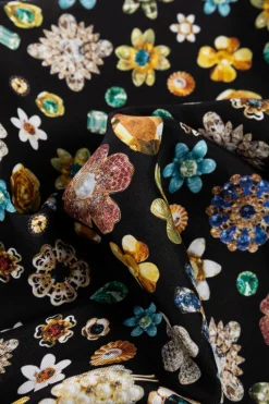Dolce & Gabbana CZARNY Jedwabna chusta