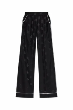 Dolce & Gabbana CZARNY Jedwabne spodnie