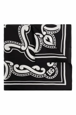 Dolce & Gabbana CZARNY Jedwabna chusta