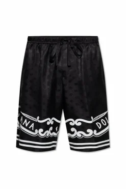 Dolce & Gabbana CZARNY Jedwabne szorty