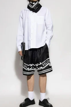 Dolce & Gabbana CZARNY Jedwabne szorty