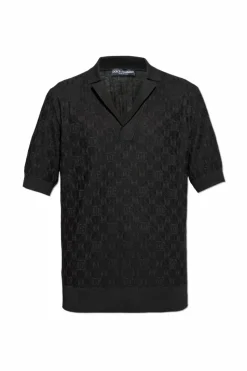 Dolce & Gabbana CZARNY Jedwabne polo