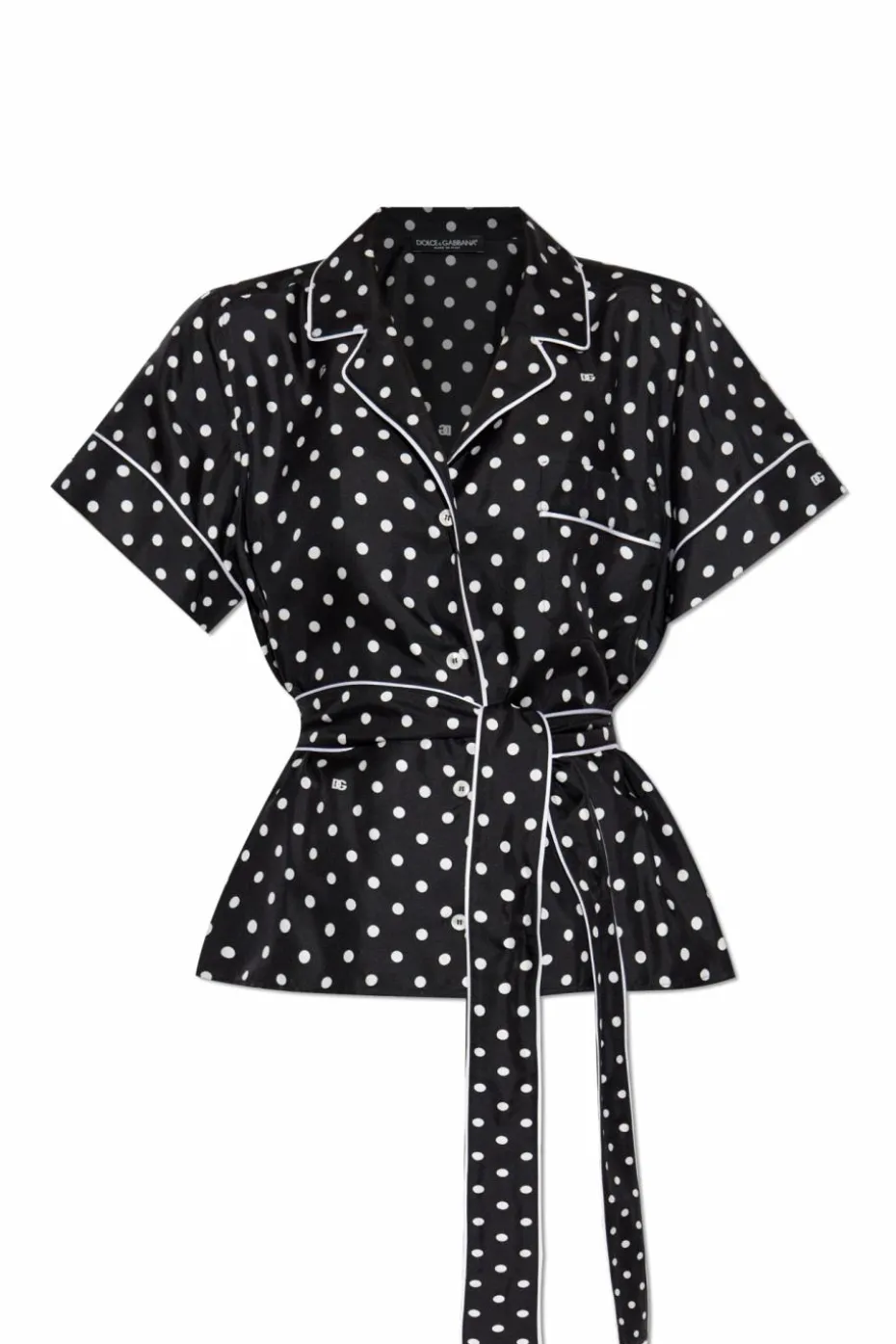 Dolce & Gabbana CZARNY Jedwabna koszula