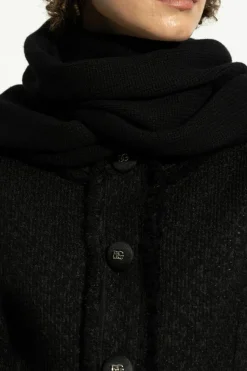 Dolce & Gabbana CZARNY Kaszmirowy szal
