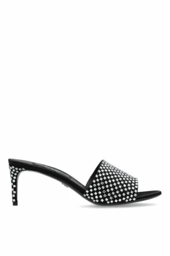 Dolce & Gabbana CZARNY Klapki na obcasie `Keira`
