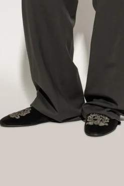 Dolce & Gabbana CZARNY Klapki z logo