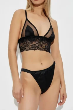 Dolce & Gabbana CZARNY Koronkowy biustonosz