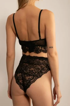 Dolce & Gabbana CZARNY Koronkowy biustonosz