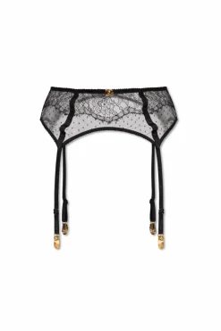 Dolce & Gabbana CZARNY Koronkowy pas do pończoch