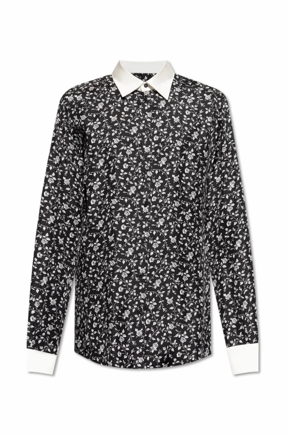 Dolce & Gabbana CZARNY Koszula z motywem kwiatowym