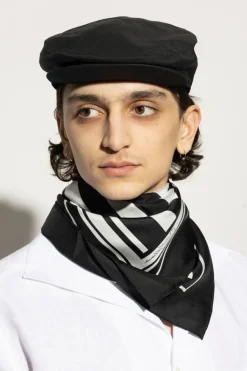 Dolce & Gabbana CZARNY Lniany kaszkiet