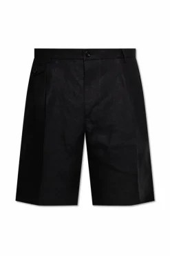 Dolce & Gabbana CZARNY Lniane szorty