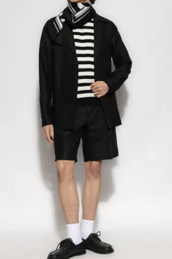 Dolce & Gabbana CZARNY Lniane szorty
