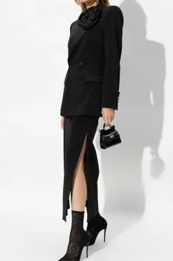 Dolce & Gabbana CZARNY Marynarka z motywem kwiatowym