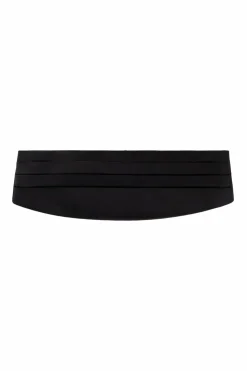 Dolce & Gabbana CZARNY Pas z jedwabnej satyny