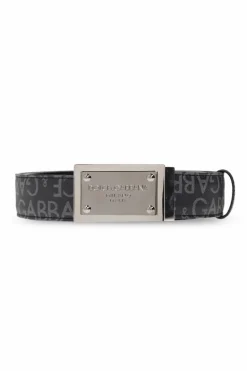 Dolce & Gabbana CZARNY Pasek z logo