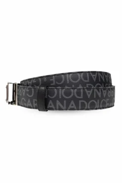 Dolce & Gabbana CZARNY Pasek z logo