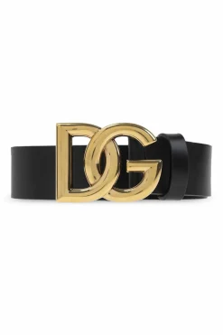 Dolce & Gabbana CZARNY Pasek z logo