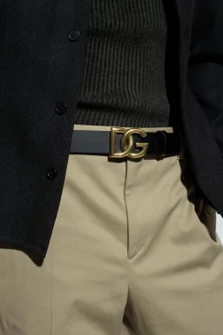 Dolce & Gabbana CZARNY Pasek z logo