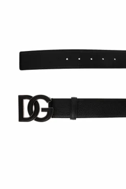 Dolce & Gabbana CZARNY Pasek z logo