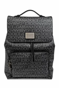 Dolce & Gabbana CZARNY Plecak z monogramem