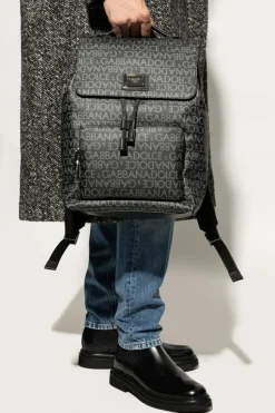 Dolce & Gabbana CZARNY Plecak z monogramem