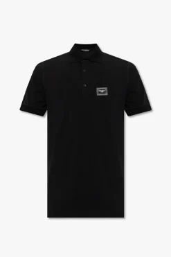 Dolce & Gabbana CZARNY Polo z logo