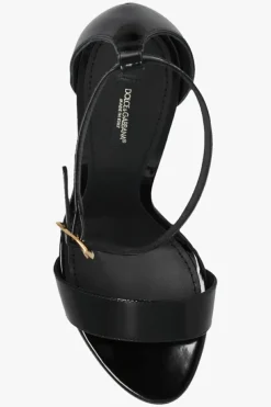Dolce & Gabbana CZARNY Sandały na obcasie ‘Kiera’