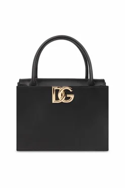 Dolce & Gabbana CZARNY Skórzana torba do ręki